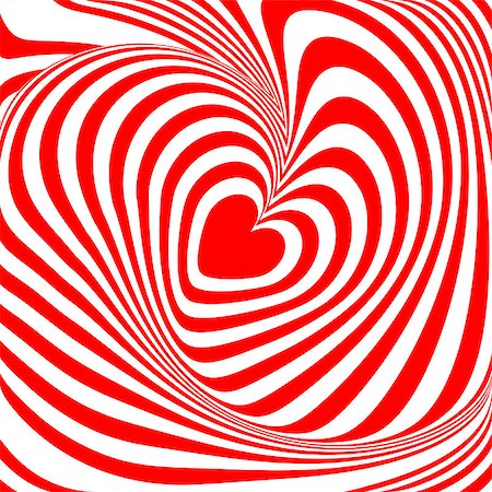 simsearch:400-07717373,k - Design heart whirl illusion background. Abstract stripy distortion backdrop. Vector-art illustration Foto de stock - Super Valor sin royalties y Suscripción, Código: 400-07555743