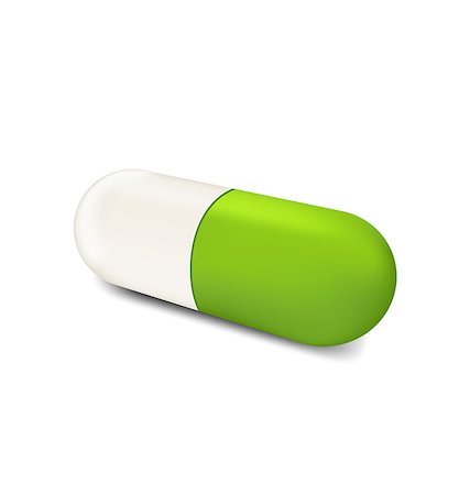 simsearch:400-04902997,k - Illustration three-dimensional herbal pill isolated on white background - vector Photographie de stock - Aubaine LD & Abonnement, Code: 400-07556063