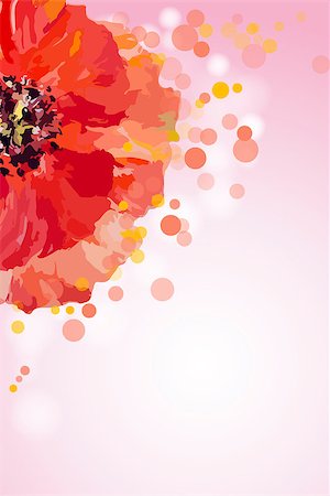 simsearch:400-08530064,k - Poppies. Summer flowers invitation template card Stock Photo - Budget Royalty-Free & Subscription, Code: 400-07556129