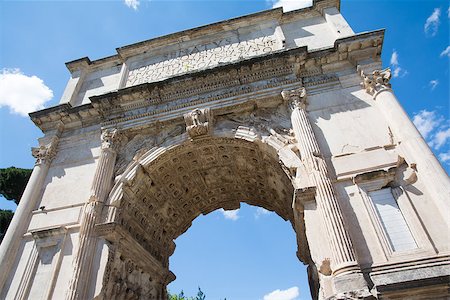 starmaro (artist) - particular of the arch of titus in Rome Stock Photo - Budget Royalty-Free & Subscription, Code: 400-07556177