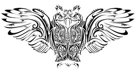 simsearch:400-05888279,k - Owl tattoo Stockbilder - Microstock & Abonnement, Bildnummer: 400-07556440