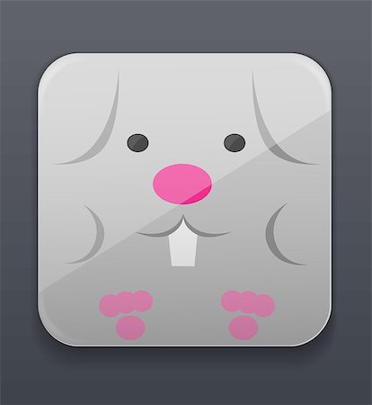 simsearch:400-07548489,k - Cute bunny icon Stock Photo - Budget Royalty-Free & Subscription, Code: 400-07556485
