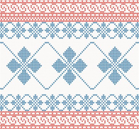 simsearch:400-07250489,k - Knitted pattern with swirl and star vector illustration Foto de stock - Super Valor sin royalties y Suscripción, Código: 400-07556508