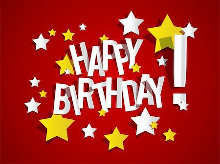 star background banners - Colorful Happy Birthday Greeting Card vector illustration Photographie de stock - Aubaine LD & Abonnement, Code: 400-07556805