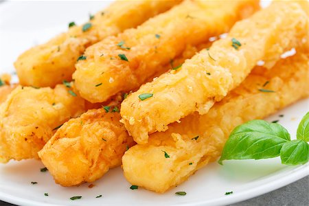 Delicious deep fried cheese sticks on a plate Stock Photo - Budget Royalty-Free & Subscription, Code: 400-07556845