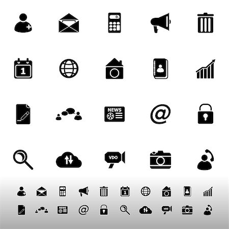 Mobile phone icons on white background, stock vector Stockbilder - Microstock & Abonnement, Bildnummer: 400-07556965