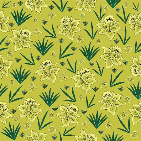 simsearch:400-06093261,k - Illustration of seamless floral background from narcissi isolated Fotografie stock - Microstock e Abbonamento, Codice: 400-07557059
