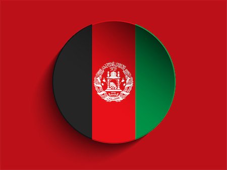 simsearch:400-06365557,k - Vector - Afghanistan Flag Paper Circle Shadow Button Photographie de stock - Aubaine LD & Abonnement, Code: 400-07557457