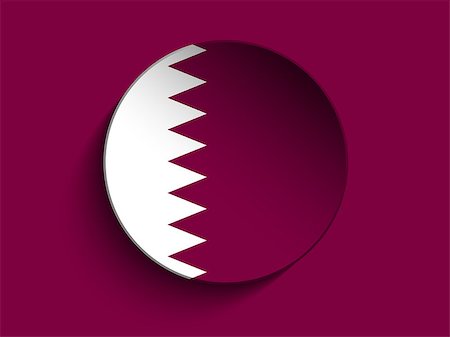 simsearch:400-09097931,k - Vector - Flag Paper Circle Shadow Button Qatar Foto de stock - Super Valor sin royalties y Suscripción, Código: 400-07557487