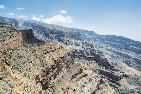 simsearch:862-05999703,k - Image of canyon on mountain Jebel Shams in Oman Stock Photo - Budget Royalty-Free & Subscription, Code: 400-07557655