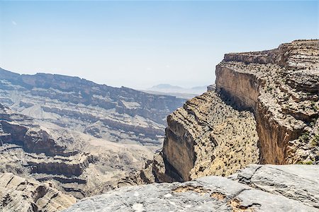 simsearch:400-07557664,k - Image of canyon on mountain Jebel Shams in Oman Stock Photo - Budget Royalty-Free & Subscription, Code: 400-07557662