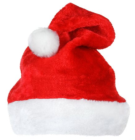 simsearch:400-05301621,k - Santa Claus red hat isolated on white background Foto de stock - Super Valor sin royalties y Suscripción, Código: 400-07557712