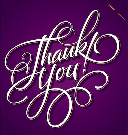 THANK YOU hand lettering -- handmade calligraphy, vector (eps8) Stock Photo - Budget Royalty-Free & Subscription, Code: 400-07558362