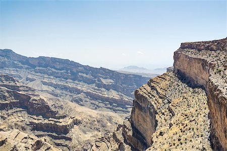 simsearch:400-07557664,k - Image of canyon on mountain Jebel Shams in Oman Stock Photo - Budget Royalty-Free & Subscription, Code: 400-07550037