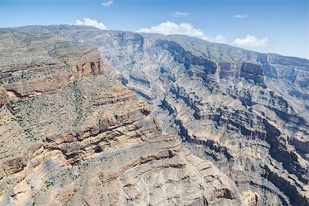 simsearch:862-05999703,k - Image of canyon on mountain Jebel Shams in Oman Stock Photo - Budget Royalty-Free & Subscription, Code: 400-07550041