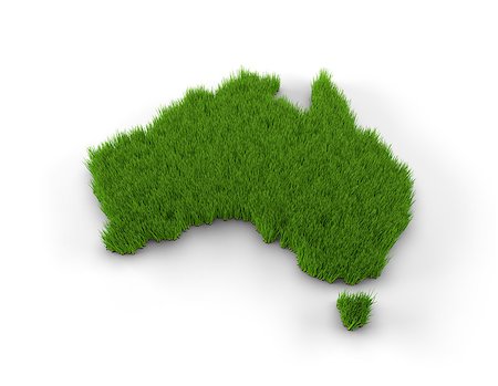 simsearch:400-06928460,k - Australia map made of grass. High quality 3D illustration. Stock Photo - Budget Royalty-Free & Subscription, Code: 400-07550810