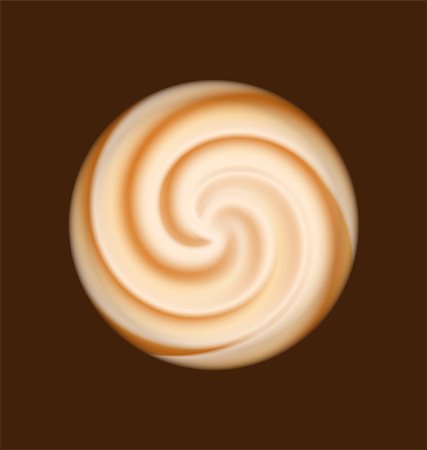 splash coffee - Illustration coffee and milk cream texture - vector Stock Photo - Budget Royalty-Free & Subscription, Code: 400-07551411