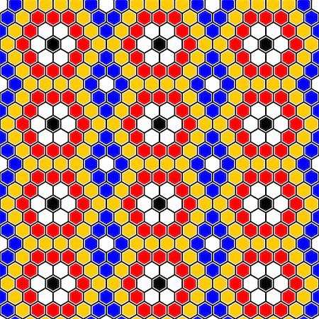 simsearch:400-07518662,k - Design seamless colorful mosaic hexagon pattern. Abstract geometrical decorative background. Vector art Fotografie stock - Microstock e Abbonamento, Codice: 400-07551546