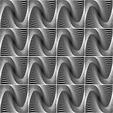 simsearch:400-07717373,k - Design seamless wave geometric pattern. Abstract monochrome decorative background. Speckled texture. Vector art Foto de stock - Super Valor sin royalties y Suscripción, Código: 400-07551557