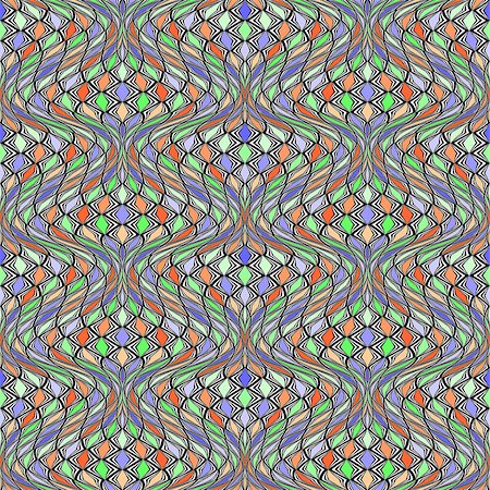 simsearch:400-07507273,k - Design seamless colorful mosaic pattern. Abstract distortion textured twisted background. Vector art Foto de stock - Super Valor sin royalties y Suscripción, Código: 400-07551585