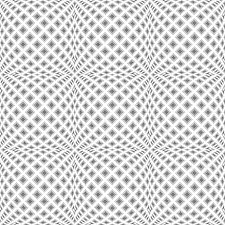 simsearch:400-07827654,k - Design seamless monochrome warped diamond pattern. Abstract convex textured background. Vector art. No gradient Stock Photo - Budget Royalty-Free & Subscription, Code: 400-07551648