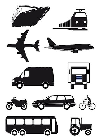 simsearch:400-08294017,k - transport Icons Stock Photo - Budget Royalty-Free & Subscription, Code: 400-07551675