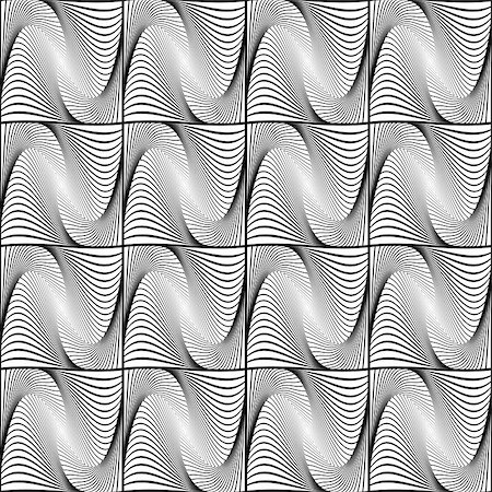 simsearch:400-07717373,k - Design seamless wave geometric pattern. Abstract monochrome decorative background. Speckled texture. Vector art Foto de stock - Super Valor sin royalties y Suscripción, Código: 400-07551713
