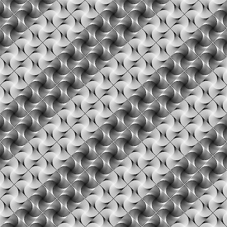 simsearch:400-07631287,k - Design seamless monochrome decorative diamond geometric pattern. Abstract diagonal twisted lines textured background. Vector art Stock Photo - Budget Royalty-Free & Subscription, Code: 400-07551729