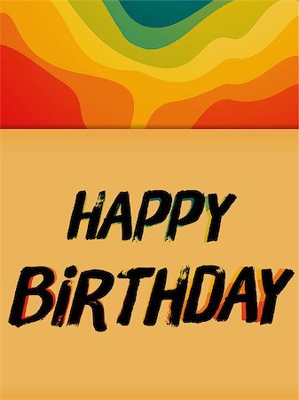 Vector - Happy Birthday Colorful Background Card Photographie de stock - Aubaine LD & Abonnement, Code: 400-07551908