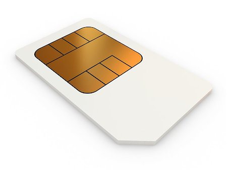 sim card - Mini-SIM card, close-up on a white background. Stock Photo - Budget Royalty-Free & Subscription, Code: 400-07552461
