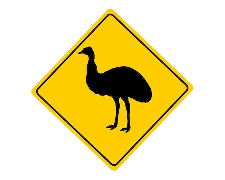 Emu warning sign Photographie de stock - Aubaine LD & Abonnement, Code: 400-07553519