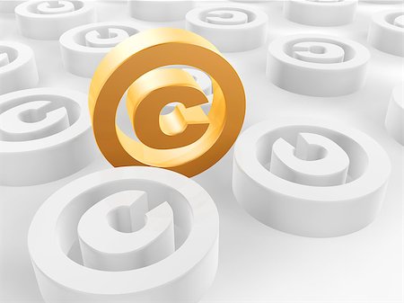 simsearch:400-07033406,k - unique golden copyright symbol inside white groups Stock Photo - Budget Royalty-Free & Subscription, Code: 400-07553641