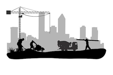 illustration of a work site Stock Photo - Budget Royalty-Free & Subscription, Code: 400-07553885