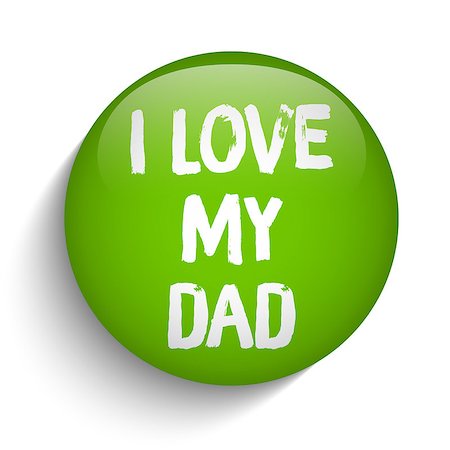 festa del papà - Vector - Happy Fathers Day Green Icon Button Fotografie stock - Microstock e Abbonamento, Codice: 400-07553916