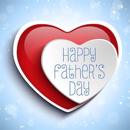 Vector - Happy Fathers Day Red Heart Background Stock Photo - Budget Royalty-Free & Subscription, Code: 400-07553919