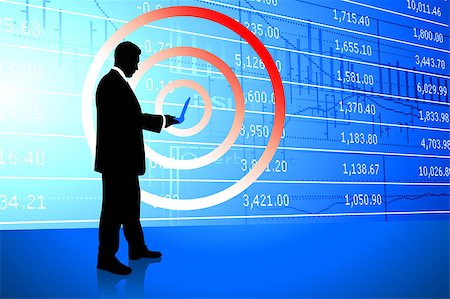 simsearch:628-05817598,k - Businessman on Stock Market Background Original Illustration Stockbilder - Microstock & Abonnement, Bildnummer: 400-07567738