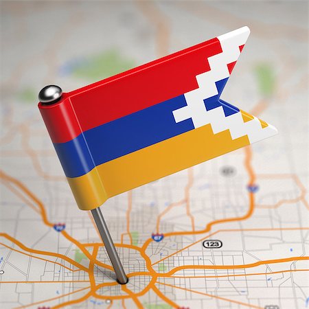 simsearch:400-07297651,k - Small Flag of Nagorno-Karabakh on a Map Background with Selective Focus. Stock Photo - Budget Royalty-Free & Subscription, Code: 400-07568114