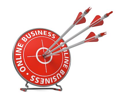 simsearch:400-07295043,k - Online Business Concept. Three Arrows Hit in Red Target. Foto de stock - Super Valor sin royalties y Suscripción, Código: 400-07568159