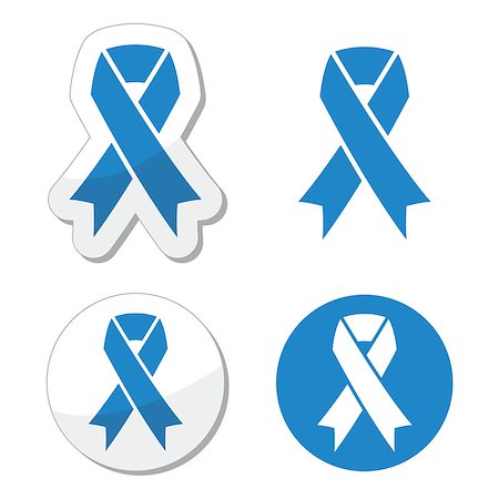 The international symbol blue ribbons signs set Stockbilder - Microstock & Abonnement, Bildnummer: 400-07568705