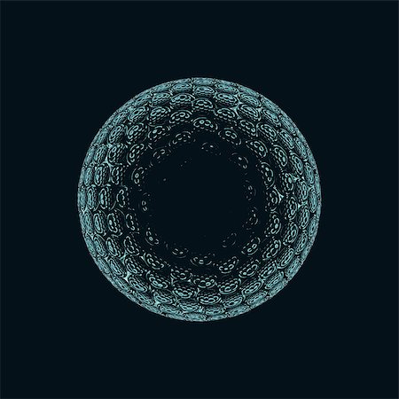 Golf ball x-ray blue transparent isolated on black Stock Photo - Budget Royalty-Free & Subscription, Code: 400-07569028