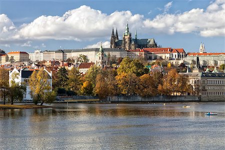 The Prague Castle and the Small Town Stock Photo - Budget Royalty-Free & Subscription, Code: 400-07569034