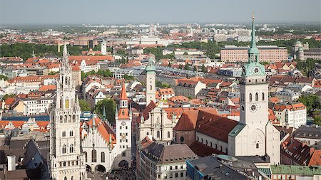 simsearch:400-05142359,k - A panoramic image of Munich in Bavaria Germany Stockbilder - Microstock & Abonnement, Bildnummer: 400-07569204