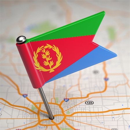 eritrea photography - Small Flag State of  Eritrea on a Map Background with Selective Focus. Stock Photo - Budget Royalty-Free & Subscription, Code: 400-07569347