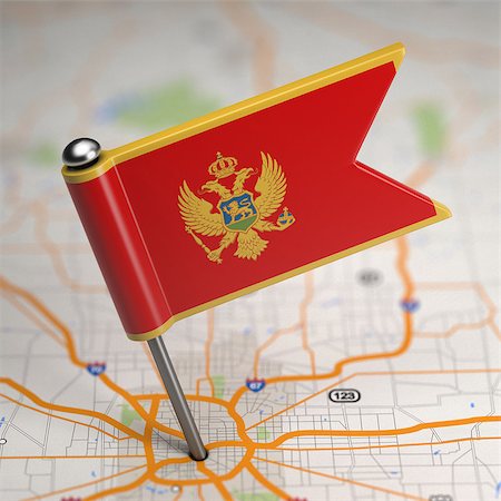 podgorica - Small Flag of Montenegro on a Map Background with Selective Focus. Stock Photo - Budget Royalty-Free & Subscription, Code: 400-07569413