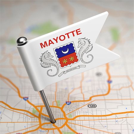 Small Flag of Mayotte on a Map Background with Selective Focus. Stock Photo - Budget Royalty-Free & Subscription, Code: 400-07569420