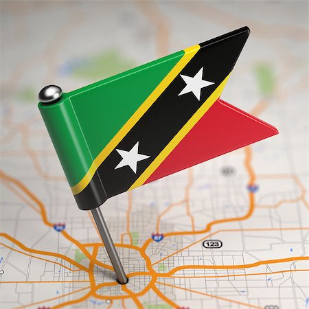 simsearch:400-07297651,k - Small Flag of Saint Kitts and Nevis on a Map Background with Selective Focus. Stock Photo - Budget Royalty-Free & Subscription, Code: 400-07569436