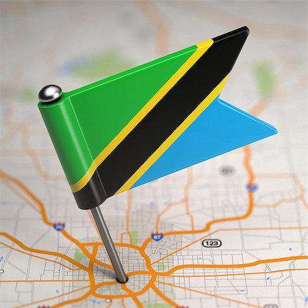 simsearch:400-07297651,k - Small Flag of Tanzania on a Map Background with Selective Focus. Stock Photo - Budget Royalty-Free & Subscription, Code: 400-07569443