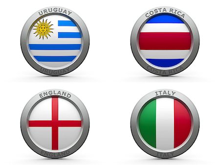 simsearch:400-07414089,k - Emblems - Brazil world cup 2014 group D, three-dimensional rendering Stock Photo - Budget Royalty-Free & Subscription, Code: 400-07569723
