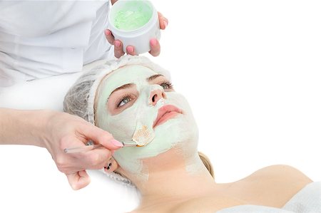 facial mask brush - beauty salon, facial mask applying using brush Stock Photo - Budget Royalty-Free & Subscription, Code: 400-07569929
