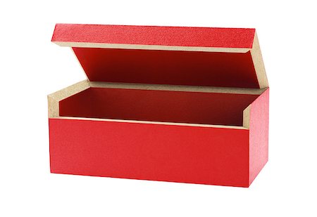Red Gift Box On White background Stock Photo - Budget Royalty-Free & Subscription, Code: 400-07569997